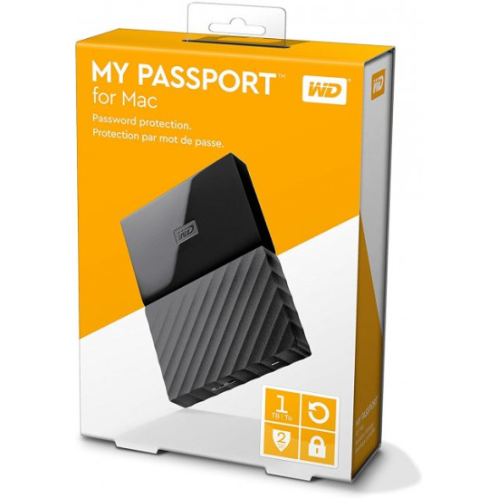WD My Passport USB 3.0 Secure Portable Hard Drive (Black) 