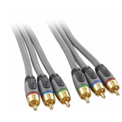 Rocketfish - 8' Component Video Cable - Gray
