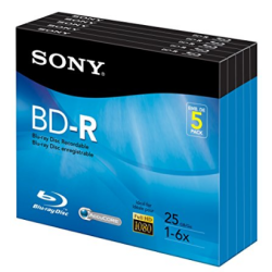 Sony BD-RE Rewritable Single Layer Disc - 25gb 5 piece