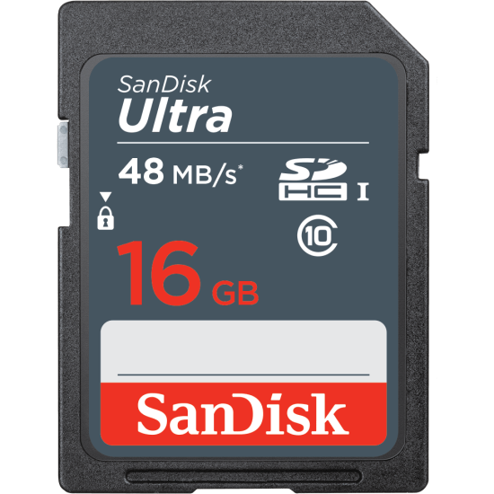 Memory Card SanDisk Ultra UHS-I microSDHC 16GB 10cl w / a (SDSQUNB-016G-GN3MA)