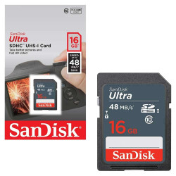 Memory Card SanDisk Ultra UHS-I microSDHC 16GB 10cl w / a (SDSQUNB-016G-GN3MA)