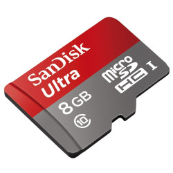 Memory Card SanDisk Ultra microSDHC 8GB 10cl UHS-I w / a (SDSDQUAN-008G-G4A)