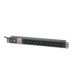 12 VDE Rack PDU with Protection Switch and C20 Plug