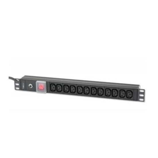12 VDE Rack PDU with Protection Switch and C20 Plug