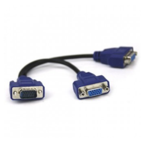VCOM CG021-0.2 VGA Cable HD 15M / 2 × HD 15F Black