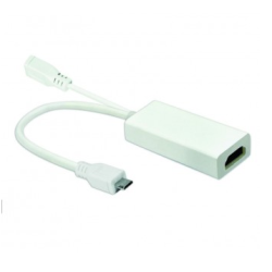 Adapter Micro USB-M to Micro USB-F + HDMI-F (0.2m cable)