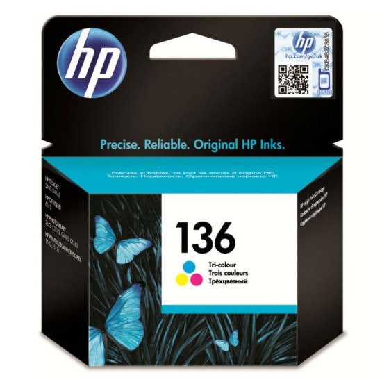 HP 136 Tri-Color Original Ink Cartridge