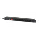 10 VDE Rack PDU with Protection Switch and C14 Plug